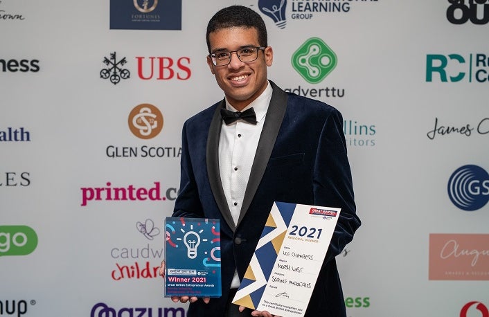 Lee Chambers Great British Entrepreneur Award Win