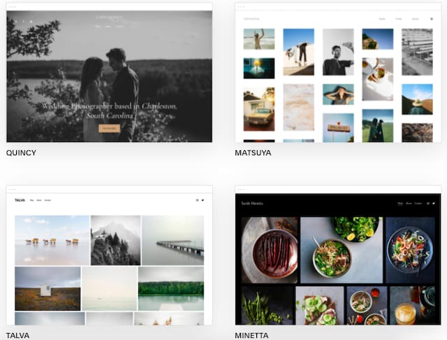 Squarespace photography templates