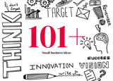 Small business ideas infographic depicting ideation graphics